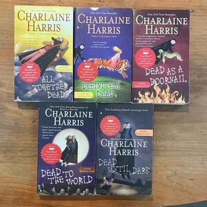 Charlaine Harris 5 Book Set paperback - HBO True Blood series - Sooke Stackhouse